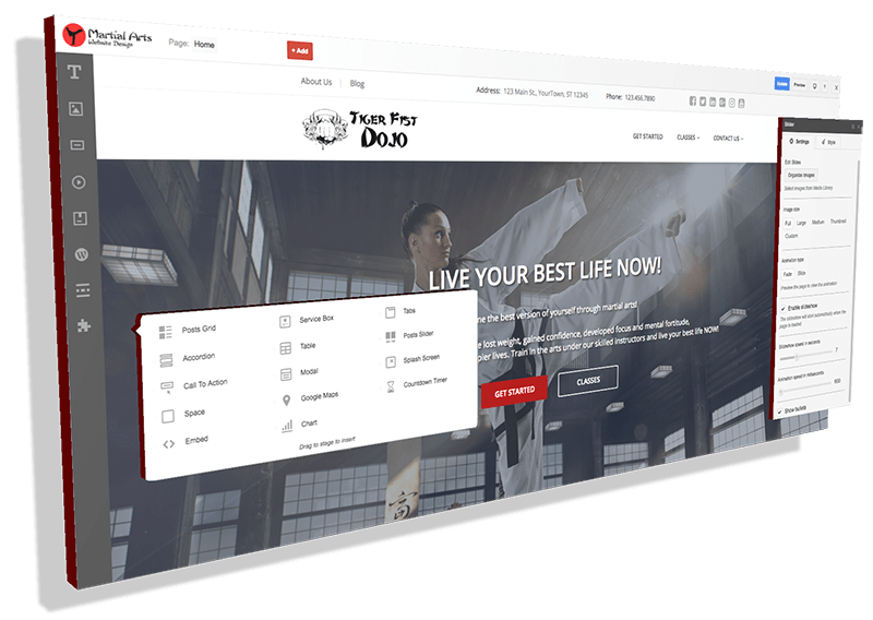 martial arts site preview