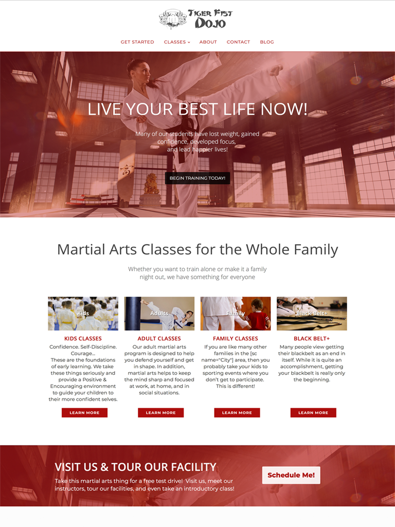 Karate Websites | Martial Arts Website Design