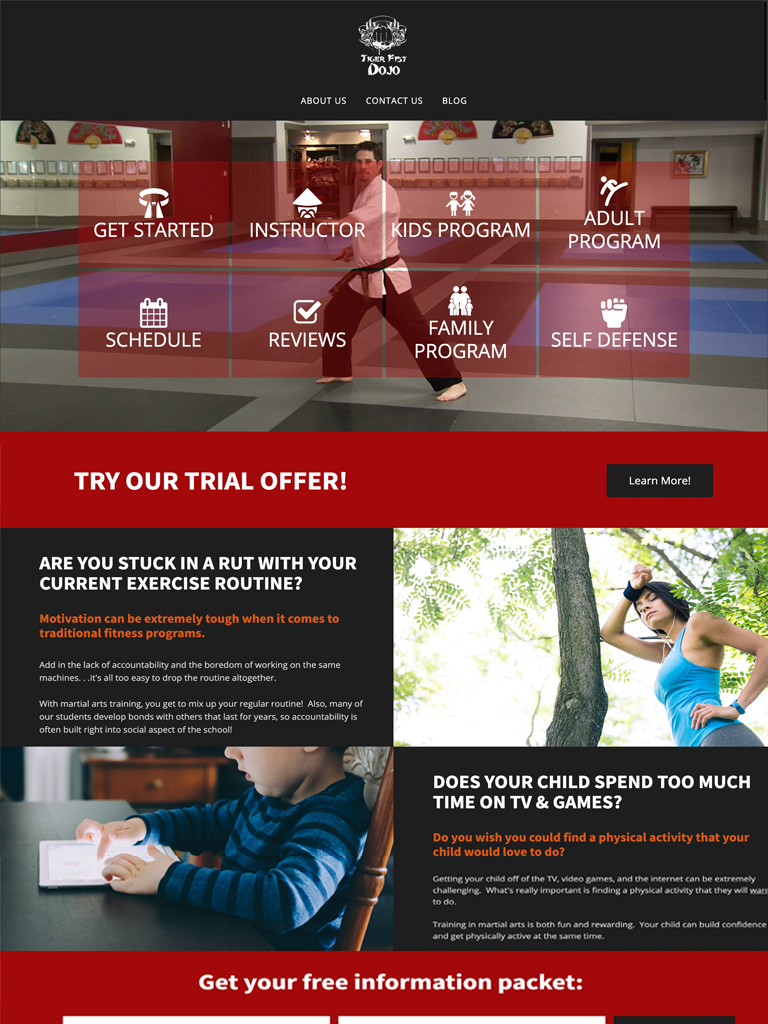 Karate sites Martial Arts site Design